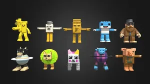 Steal A Brainrot Characters Wallpaper