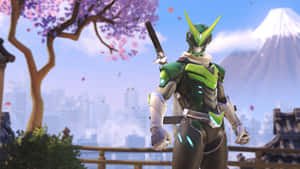 Stealthy Cyber Warrior - Overwatch Genji Wallpaper