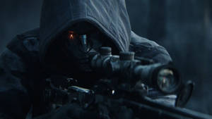 Stealthy Sniper Assassin In Action Wallpaper