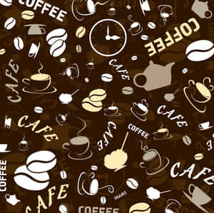 Steamy Hot Brown Coffee In A Cozy Cafe Wallpaper