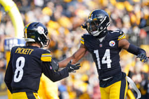 Steelers Pickettand Pickens Celebration Wallpaper