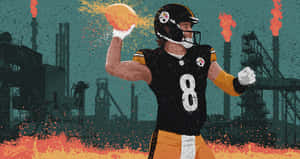 Steelers Quarterback Illustration Wallpaper