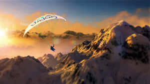 Steep Mountain Gliding Wallpaper