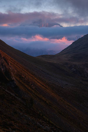 Steep Mountain Slope Iphone Landscape Wallpaper