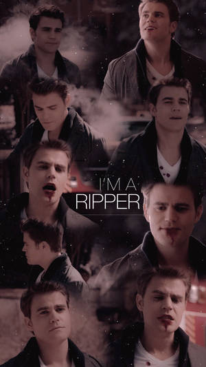 Stefan Salvatore Vintage Collage Wallpaper