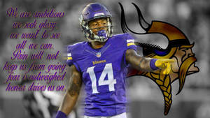 Stefon Diggs Vikings Logo Wallpaper