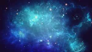 Stellar Nebula Blue Space Wallpaper