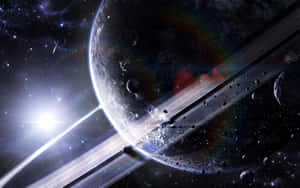 Stellar_ Rings_and_ Planets_ Artwork Wallpaper