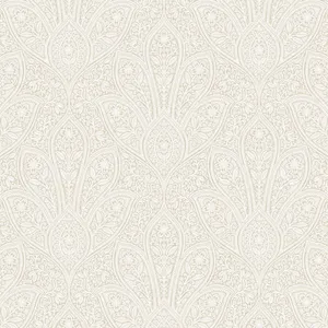 Stemmed Flowers In Distraught Print Wallpaper