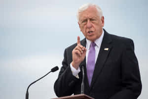 Steny Hoyer Delivering A Pointed Argument Wallpaper