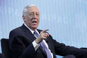 Steny Hoyer Engaged In Deep Discussion Wallpaper
