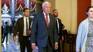 Steny Hoyer Walking In Hallway Wallpaper
