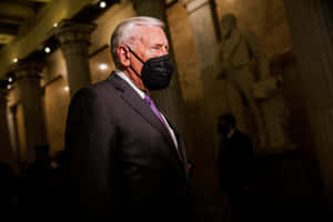 Steny Hoyer Wearing Mask In Side Profile View Wallpaper