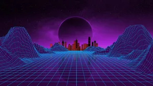 Step Back In Time In This Computer Lab With The Classic 80s Aesthetic. Wallpaper