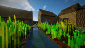 Step Into A Vibrant, Colorful World With Minecraft Shaders Wallpaper