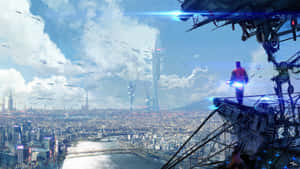 Step Into The Future With This Incredible View Of The Possibilites For Our Future City. Wallpaper