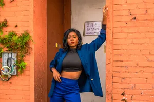 Step Out In Style With This Navy Blue Blazer Wallpaper