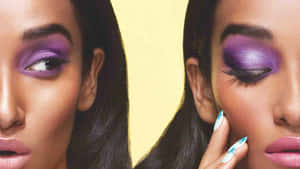 Step Out Of Your Comfort Zone With A Bold, Beautiful Purple Eye Shadow Look. Wallpaper