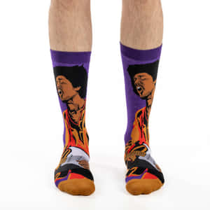 Step Up Your Style With A Pair Of Purple Socks! Wallpaper