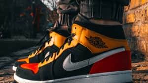 Step Up Your Style With Jordan Shoes 4k Wallpaper