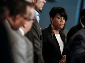 Stephanie Rawlings Blake Surrounded By Men Wallpaper