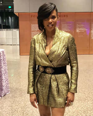 Stephanie Rawlings Blake Wearing Gold Dress Wallpaper