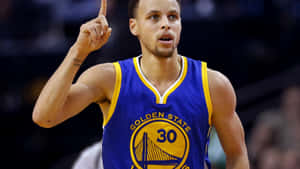 Stephen Curry 4k Raising One Finger Wallpaper