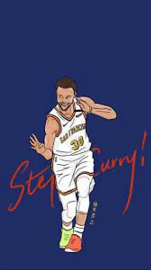 Stephen Curry Cartoon – 3 Point Shooter Wallpaper
