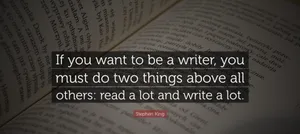 Stephen King Writing Advice Quote Wallpaper