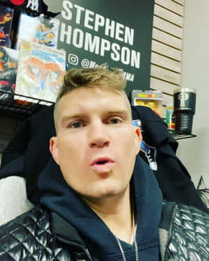 Stephen Thompson Posing In A Boxing Stance Wallpaper