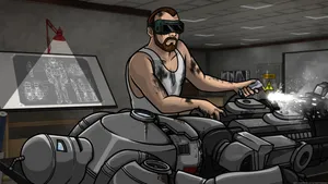 Sterling Archer Welding Wallpaper