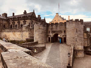 Sterling Castle From Elevated Pathway Wallpaper