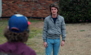 Steve Harrington Standing Stranger Things Wallpaper