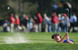 Steve Lowery Hitting A Bunker Shot Wallpaper