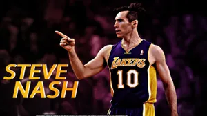Steve Nash In Action For The Los Angeles Lakers Wallpaper