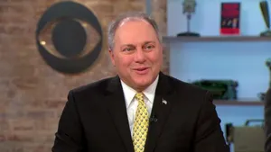 Steve Scalise Addressing The Media At The Capitol Wallpaper