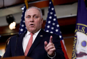 Steve Scalise Pointing At Reporter Wallpaper
