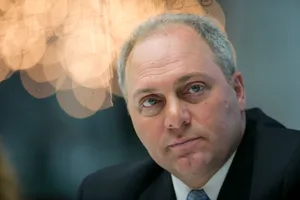 Steve Scalise Raising Fist During Speech Wallpaper