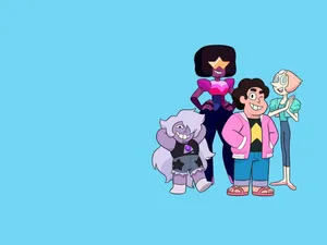 Steven Universe Characters Blue Background Wallpaper