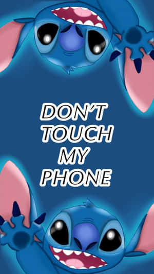 Stitch Dont Touch My Phone Wallpaper Wallpaper