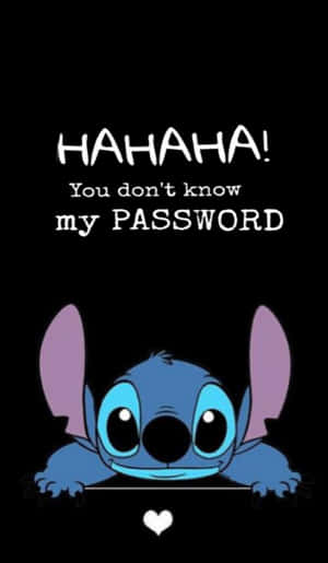 Stitch Password Taunt Lock Screen Wallpaper