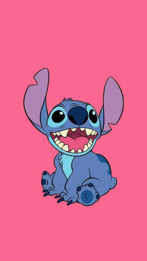 Stitch Pink Background Valentines Day Wallpaper