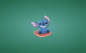Stitch Snuggled Up On A Comfy Pillow! Wallpaper