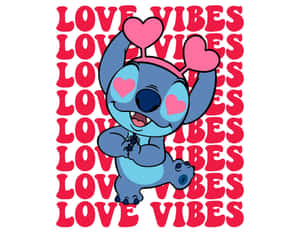 Stitch Valentines Day Love Vibes Wallpaper