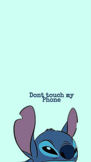 Stitch Warning Lock Screen Wallpaper