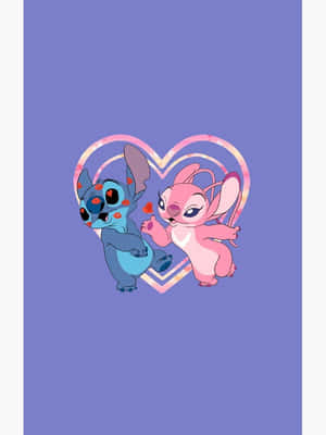 Stitchand Angel Heart Background Wallpaper