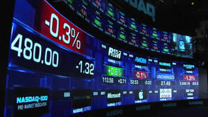 Stock Market Gainers And Losers Monitor Wallpaper