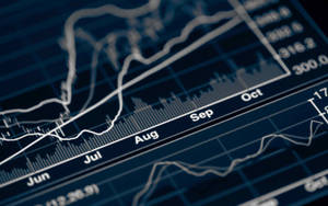 Stock Market Line Chart With Months Wallpaper