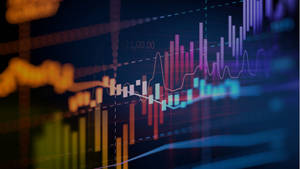 Stock Market Rainbow Coloured Lines Wallpaper