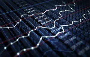 Stock Market White Red Lines Wallpaper